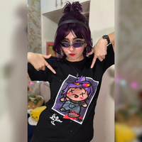 CAMISETA PRETA - LILA