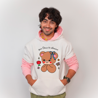 MOLETOM SOBREPOSIÇÃO OFF WHITE E ROSA - QUE DEUS TE ELIMINE