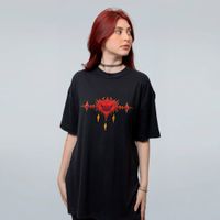 CAMISETA OVERSIZED PRETA - CATBLOOD