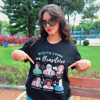 CAMISETA PRETA - RESISTA COMO UM BRASILEIRO