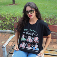 CAMISETA PRETA - RESISTA COMO UM BRASILEIRO