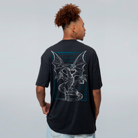 CAMISETA OVERSIZED PRETA - WHITE DRAGON