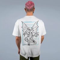 CAMISETA OVERSIZED OFF WHITE - WHITE DRAGON