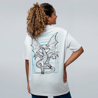 CAMISETA OVERSIZED OFF WHITE - WHITE DRAGON