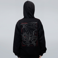 MOLETOM PRETO COM FORRO VERMELHO - BLACK DRAGON