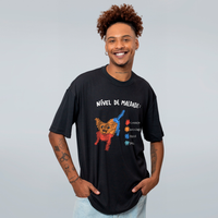 CAMISETA OVERSIZED PRETA - NÍVEL DE MALDADE