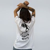 CAMISETA OVERSIZED OFF WHITE - DONT QUIT