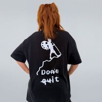 CAMISETA OVERSIZED PRETA - DONT QUIT