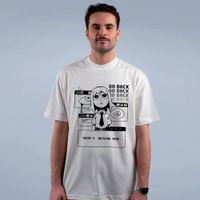 CAMISETA OVERSIZED OFF WHITE - THERE´S NOTHING HERE
