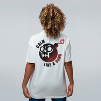 CAMISETA OVERSIZED OFF WHITE - CALM LIKE A BOMB