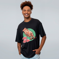 CAMISETA OVERSIZED PRETA - HAND SKATE