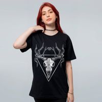 CAMISETA PRETA - ALTAR OF HORNS COLORIDA
