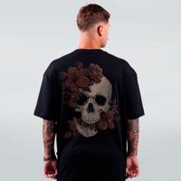 CAMISETA OVERSIZED PRETA - DEAD FLOWERS