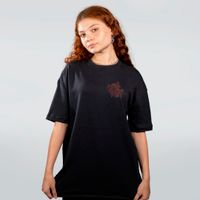 CAMISETA OVERSIZED PRETA - DEAD FLOWERS