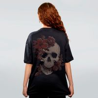 CAMISETA OVERSIZED PRETA - DEAD FLOWERS
