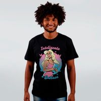 CAMISETA PRETA - INTELIGENTE E GOSTOSA