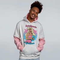 MOLETOM SOBREPOSIÇÃO OFF WHITE E ROSA - INTELIGENTE E GOSTOSA