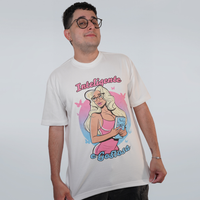 CAMISETA OVERSIZED OFF WHITE - INTELIGENTE E GOSTOSA