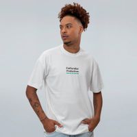 CAMISETA OVERSIZED OFF WHITE - OS MULEKE É LISO