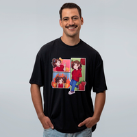 CAMISETA OVERSIZED PRETA - 3 FASES