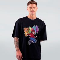 CAMISETA OVERSIZED PRETA - ROLLER BRUBS