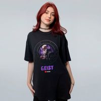 CAMISETA OVERSIZED PRETA - MANDALA DE SÃO BENTO