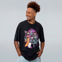 CAMISETA OVERSIZED PRETA - PEDRUX MULTIVERSO