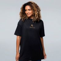 CAMISETA OVERSIZED PRETA - GATINHO BASTET