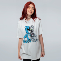 CAMISETA OVERSIZED OFF WHITE - BLUEBOT