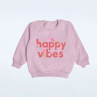 MOLETOM BÁSICO INFANTIL ROSA - HAPPY VIBES