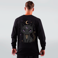 MANGA LONGA PRETA - GATINHO BASTET