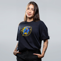CAMISETA OVERSIZED PRETA - DENDELE FC BRASÃO
