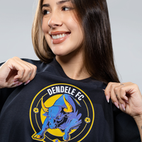 CAMISETA OVERSIZED PRETA - DENDELE FC BRASÃO