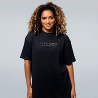 CAMISETA OVERSIZED PRETA - EU SOU CLIENTE
