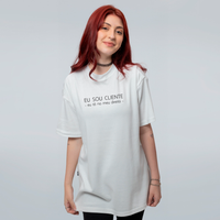 CAMISETA OVERSIZED OFF WHITE - EU SOU CLIENTE