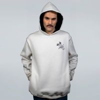 MOLETOM OFF WHITE COM PESPONTO E CAPUZ PRETO - 13 LENTES DE UM FINAL FELIZ