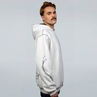 MOLETOM OFF WHITE COM PESPONTO E CAPUZ PRETO - 13 LENTES DE UM FINAL FELIZ