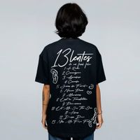 CAMISETA OVERSIZED PRETA - 13 LENTES DE UM FINAL FELIZ