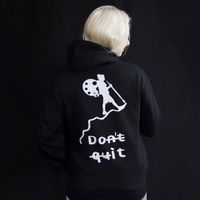 MOLETOM PRETO - DONT QUIT