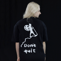 CAMISETA OVERSIZED PRETA - DONT QUIT