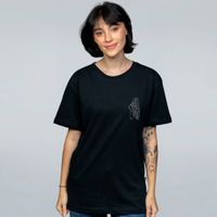 CAMISETA PRETA - CAVEIRA ESTRELADA