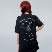 CAMISETA OVERSIZED PRETA - CAVEIRA ESTRELADA