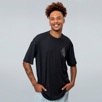 CAMISETA OVERSIZED PRETA - CAVEIRA ESTRELADA