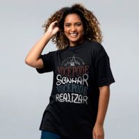 CAMISETA OVERSIZED PRETA - VOCÊ PODE
