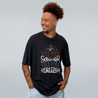 CAMISETA OVERSIZED PRETA - VOCÊ PODE