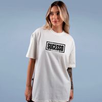CAMISETA OVERSIZED OFF WHITE - SUCESSO PRA QUEM