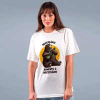 CAMISETA OFF WHITE - SOMENTE O NECESSÁRIO