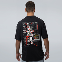 CAMISETA OVERSIZED PRETA - HISTÓRIAS REPLAI