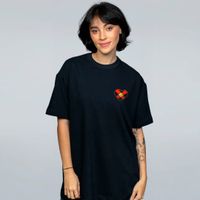 CAMISETA OVERSIZED PRETA - EU AMO ARTE