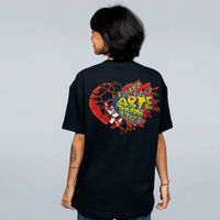 CAMISETA OVERSIZED PRETA - EU AMO ARTE